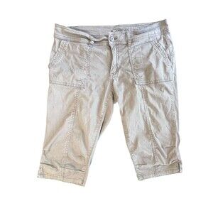 prAna Adira Knickers Gray Hiking Cargo Shorts Size 12‎ Style# W41180433 Gorpcore